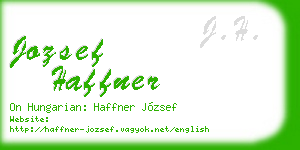 jozsef haffner business card